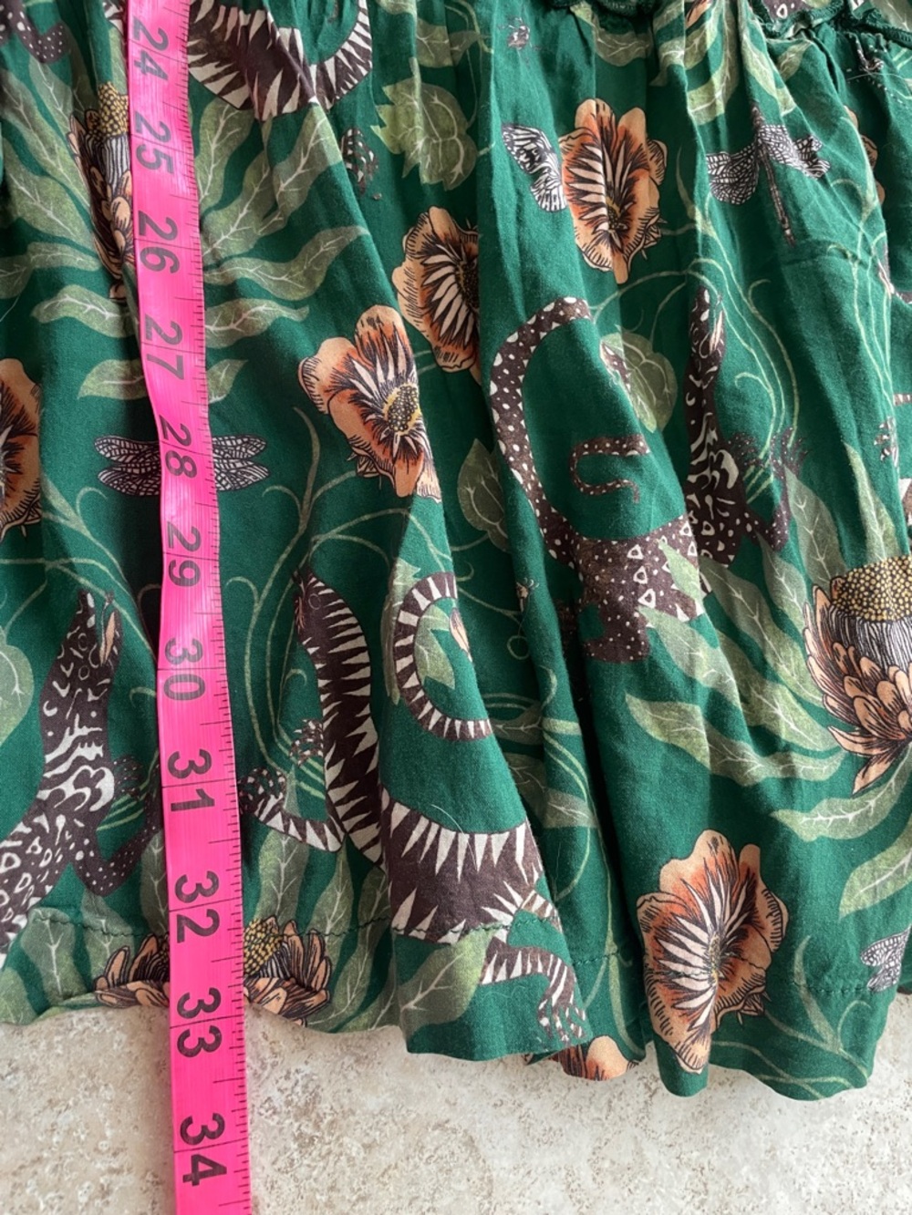 By Anthropologie Victoria Garcia Floral Flutter-Sleeve Tiered Mini Night Dress - Picture 15 of 15